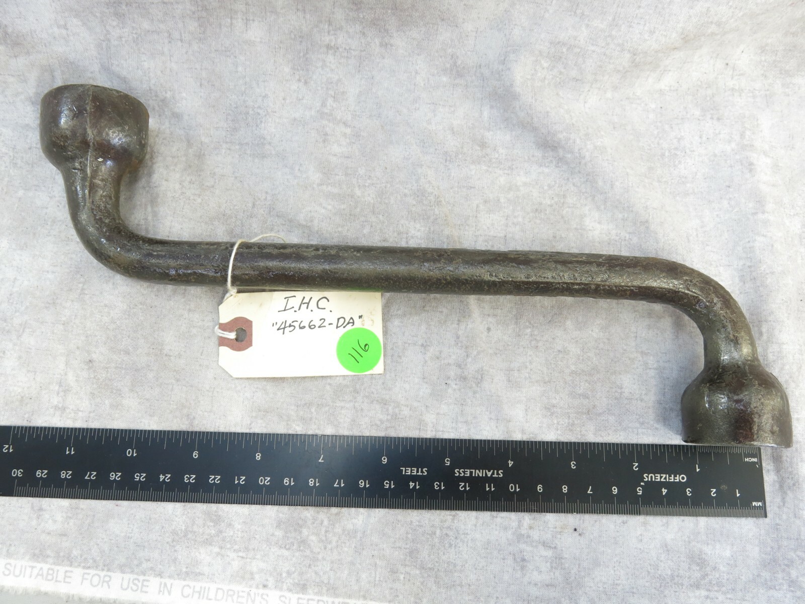 Vintage Wrench International Harvester Co Lug Nut Wrench No. 45662-DA
