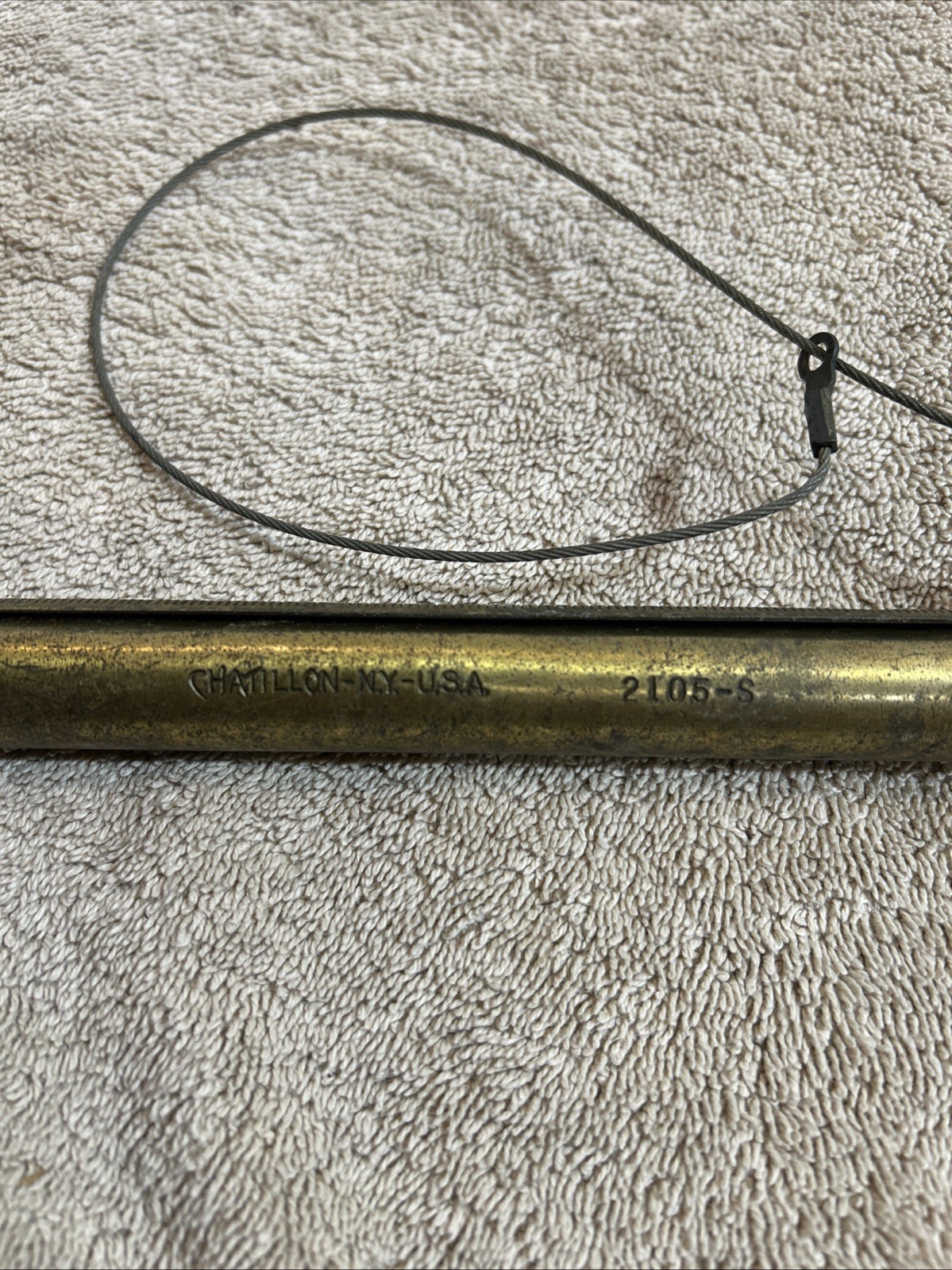 Chatillon NY USA BRASS 60 Ozs Hanging Fish Scale. 2105-S 333-005 Not Tested