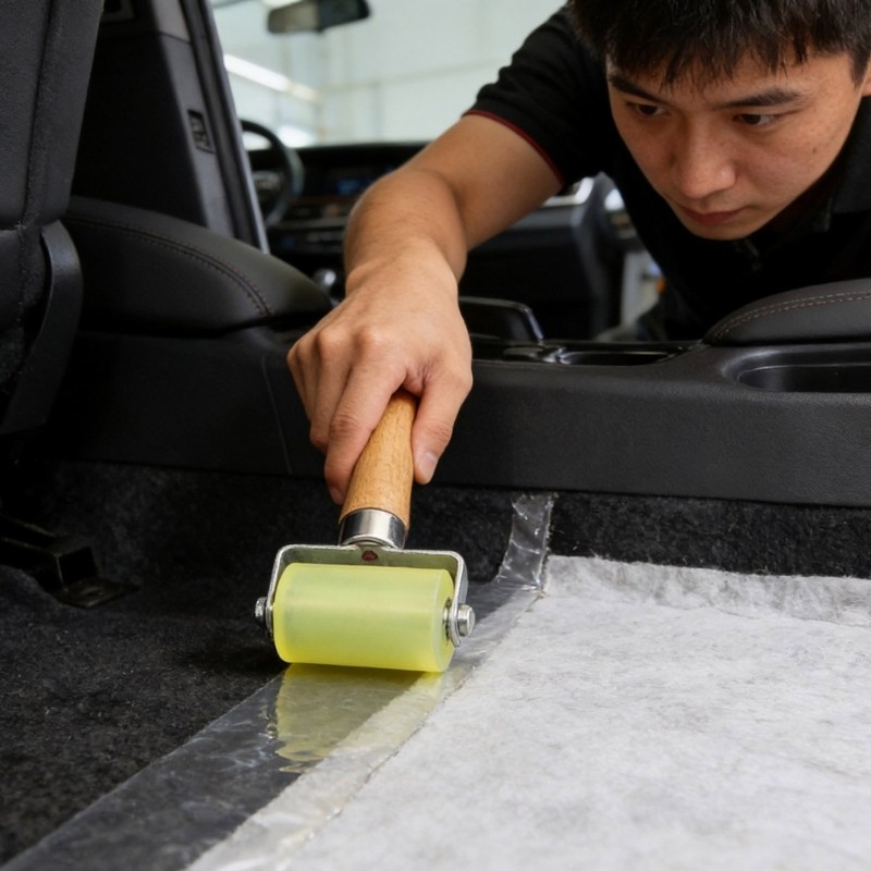 2Pcs Ergonomic Sound Insulation Roller Tool Easy to Use Wallpaper Roller for Car