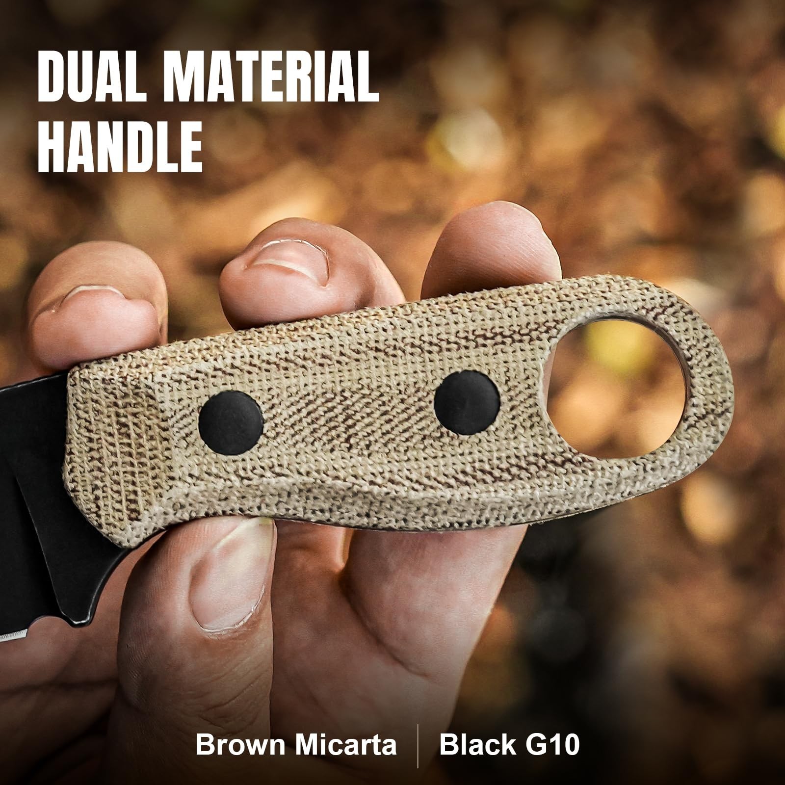Kizer Beaver Fixed Blade Knife with Sheath, 2.75″ D2 Steel Blade EDC Fixed Bl…