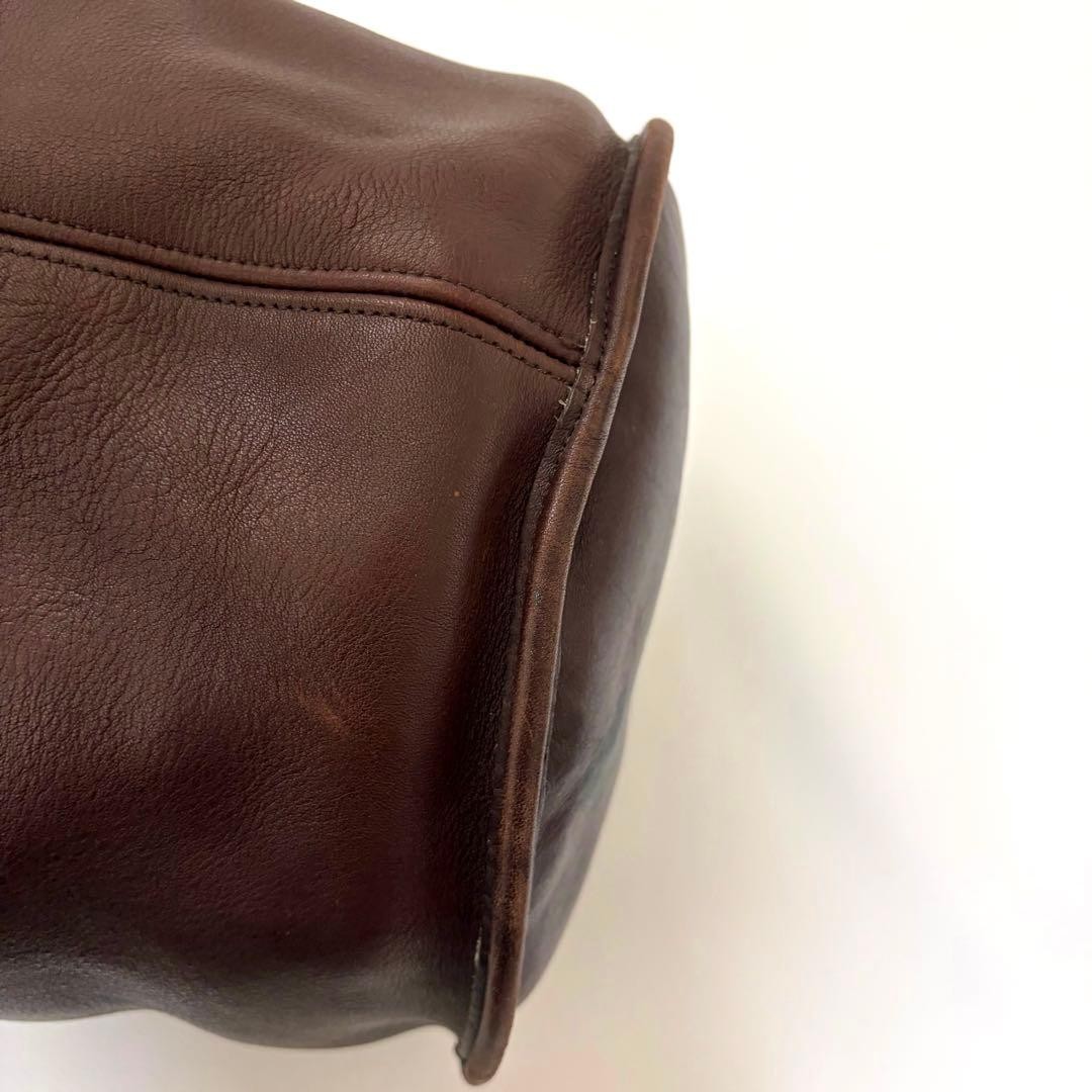COACH One Shoulder Bag 9085 Brown Leather 31cm x 38cm x 21cm Used