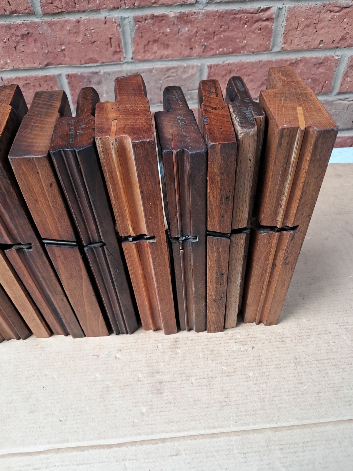 Job Lot of Mixed Makers Moulding Planes 17 in Total Mainly Good Condition 4 Age