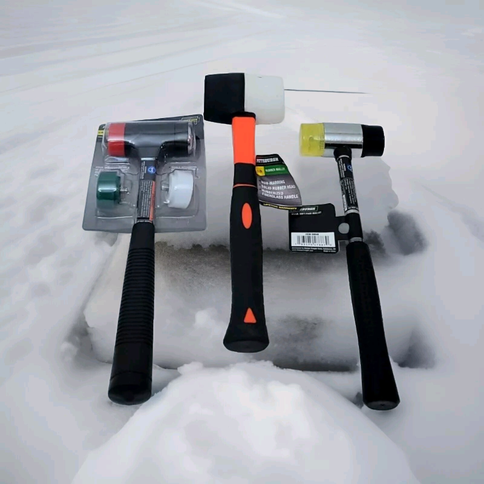 Combination of 3 Hammer Rubber Mallet And Soft face Mallet