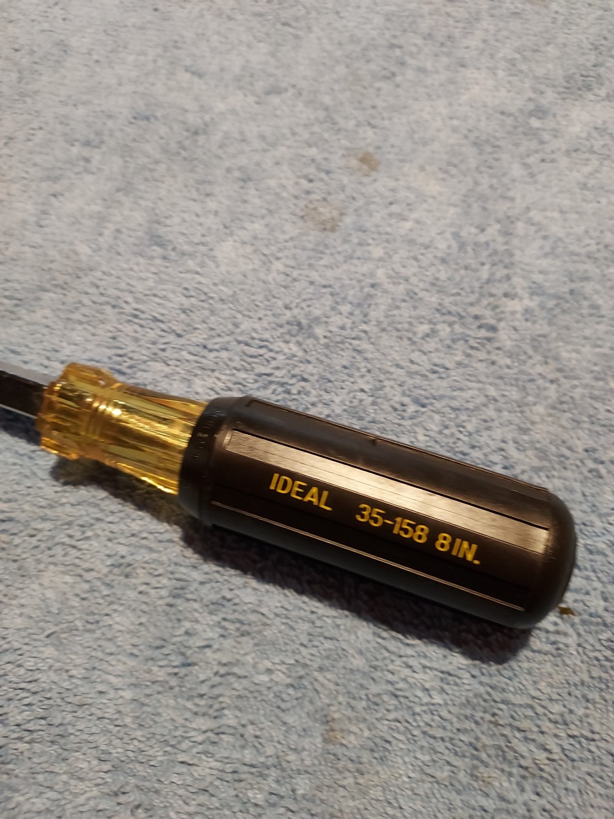 Screw Driver, Flat Head By Ideal, 35-158, 8″ Shaft+5″ Handle, New
