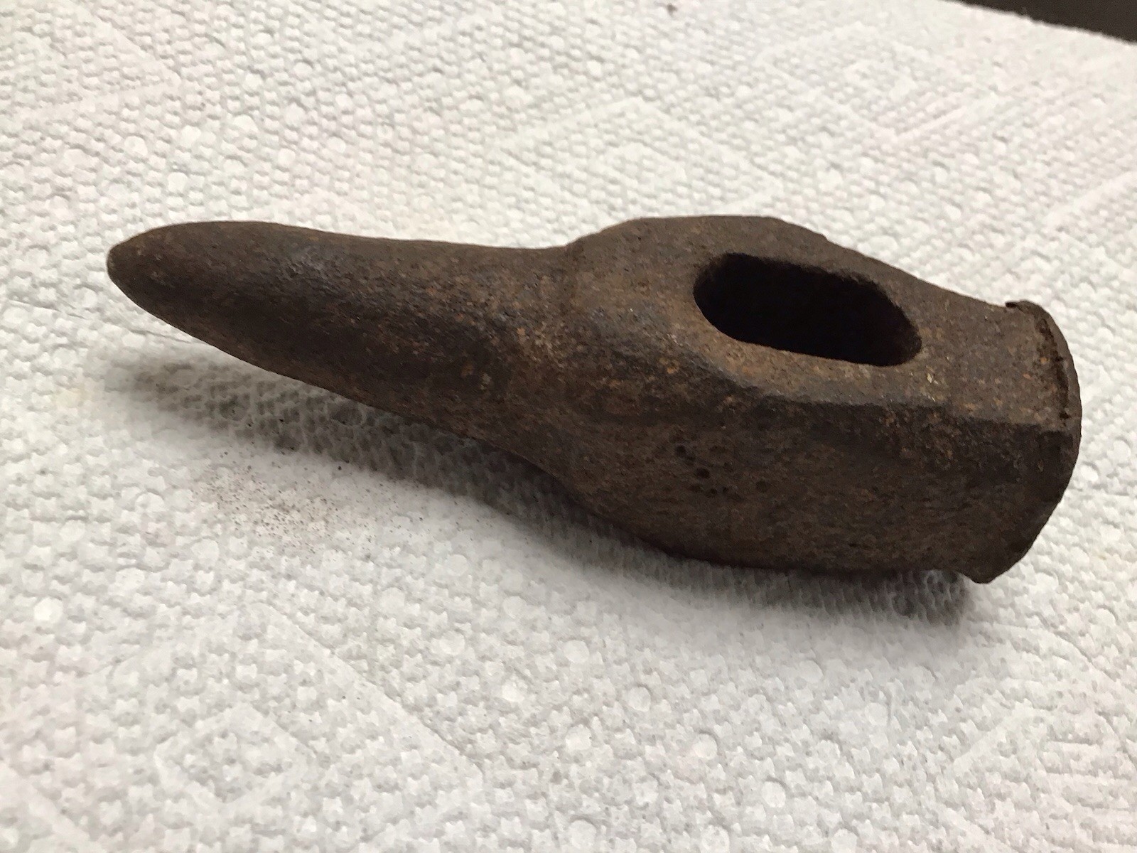 Early Blacksmith Round Point Hammer Head