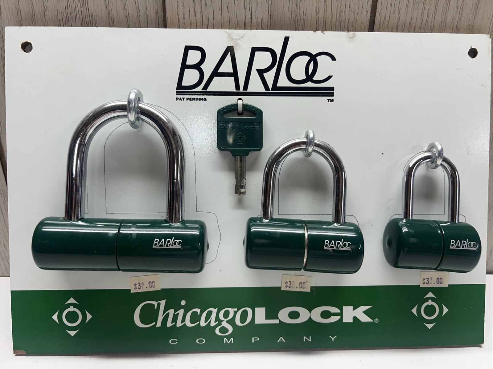 Chicago Lock Company Display Lockout Padlock Small Medium Large NOS VTG