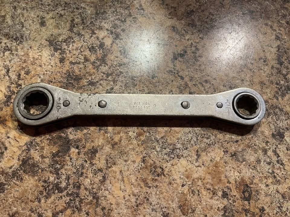 JC Penney double box end ratcheting wrench 15mm & 17mm 3614 USA