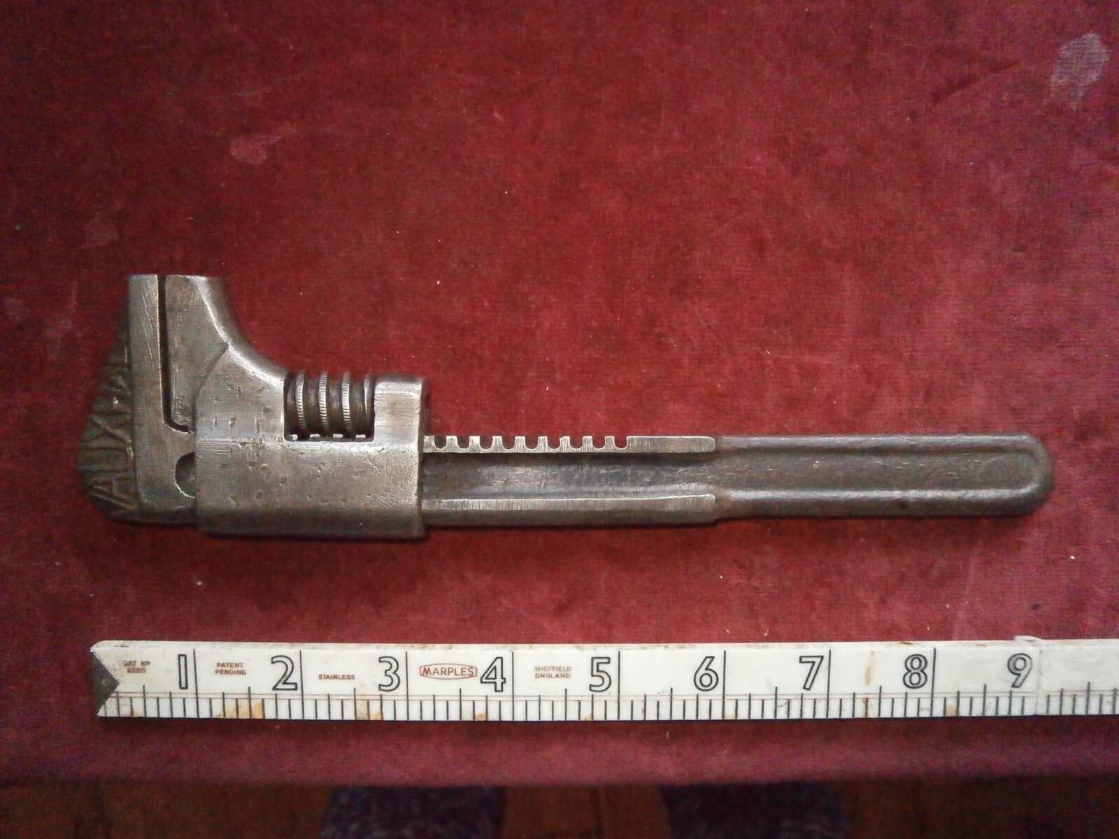 Vintage Vauxhall 9” adjustable spanner