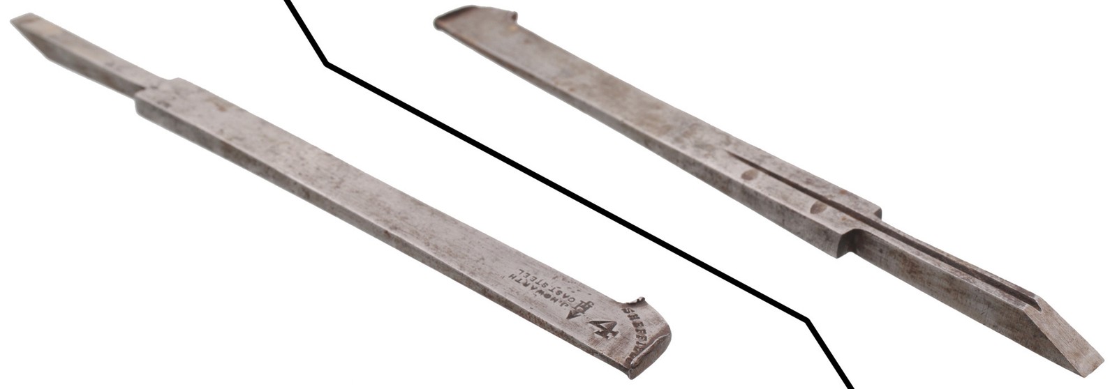 Orig. 3/8″ Plow Plane Cutting Iron, No. 4- Jas. Howarth, Sheffield-mjdtoolparts