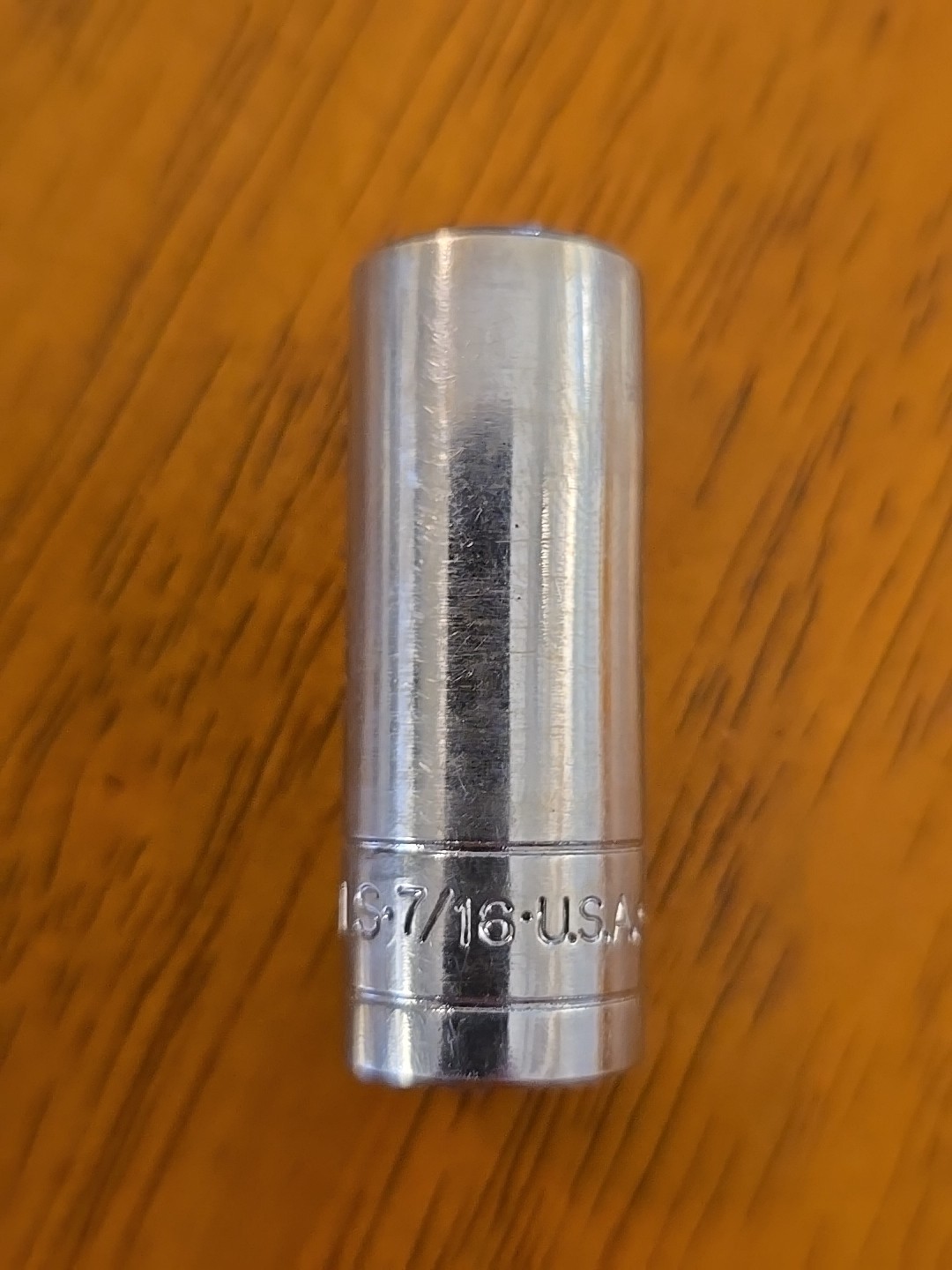 Vintage S-K Wayne 40414 7/16 Socket Made in USA. R101