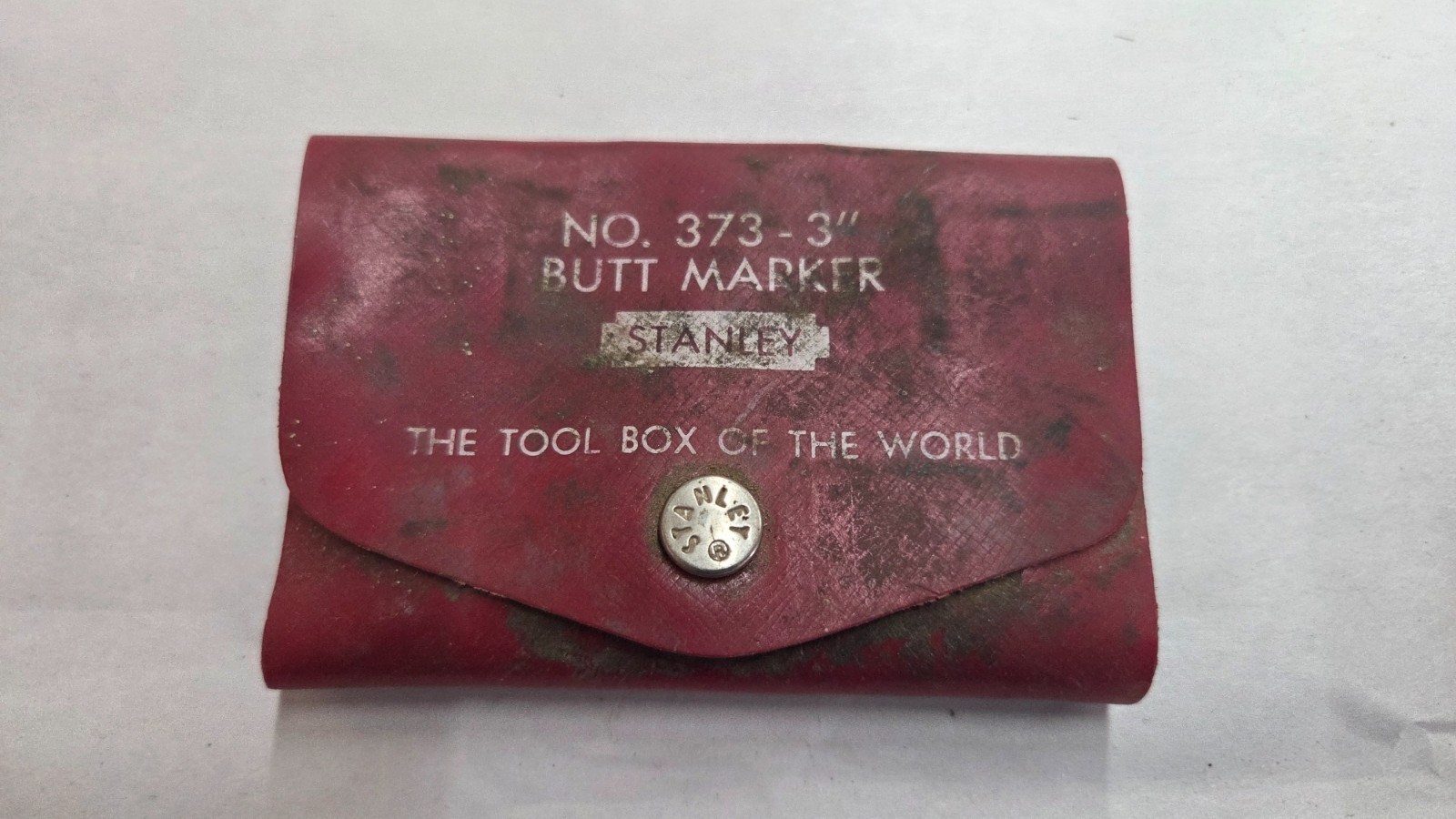 Vintage Stanley Tool Butt Marker Model No. 373-3 Inch Original Sheath and Box