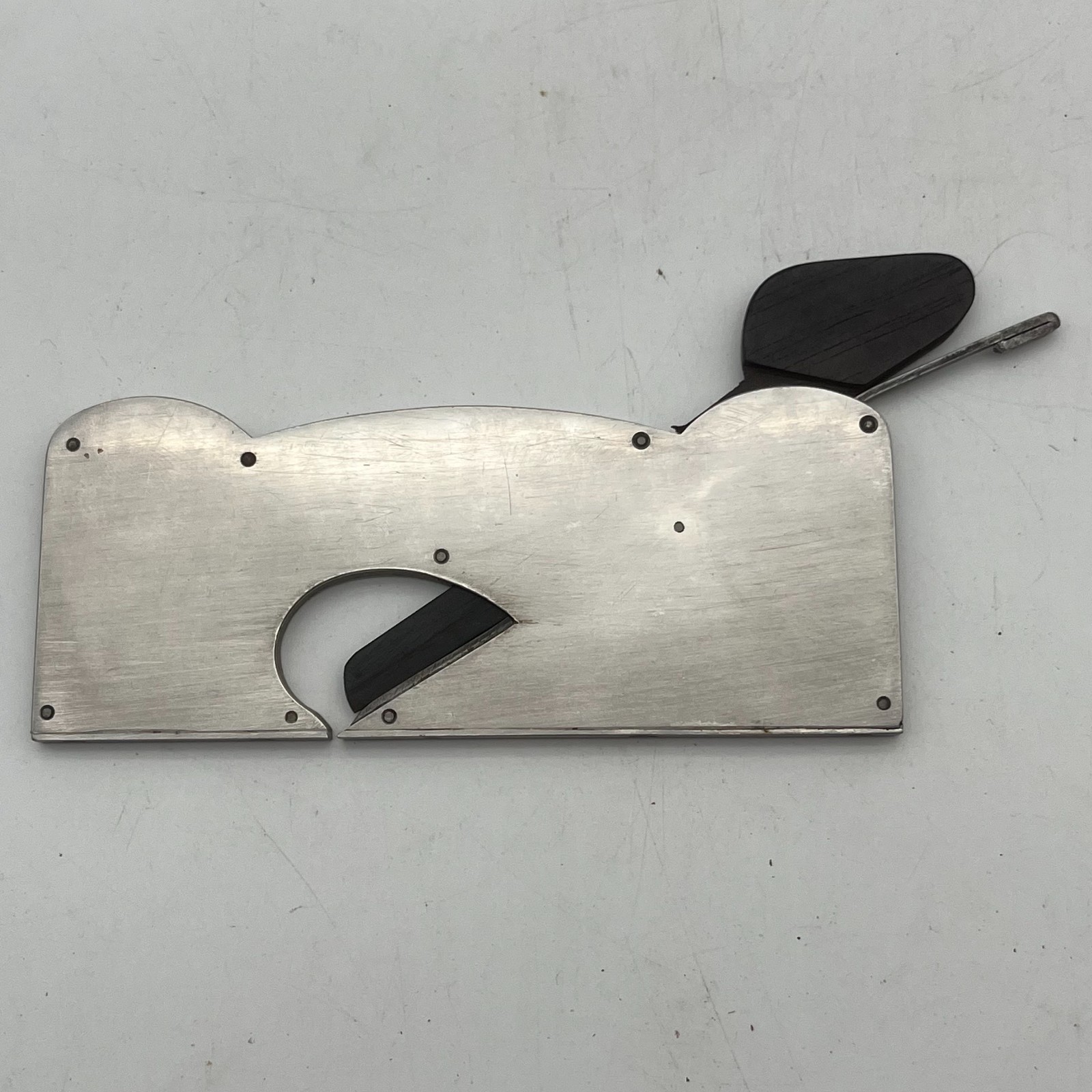 Pair Antique Steel & Wood Rebate Planes 120mm & 132mm Hardwood Wedges