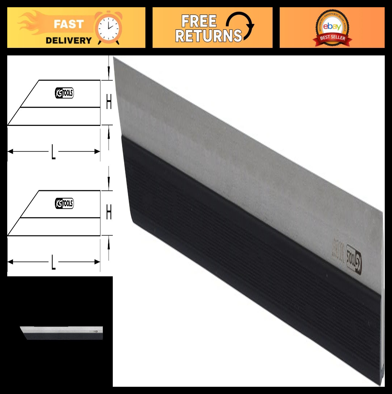 Precision 400mm Straight Edge Ruler – Ideal for Drafting, Carpentry & DIY Projec