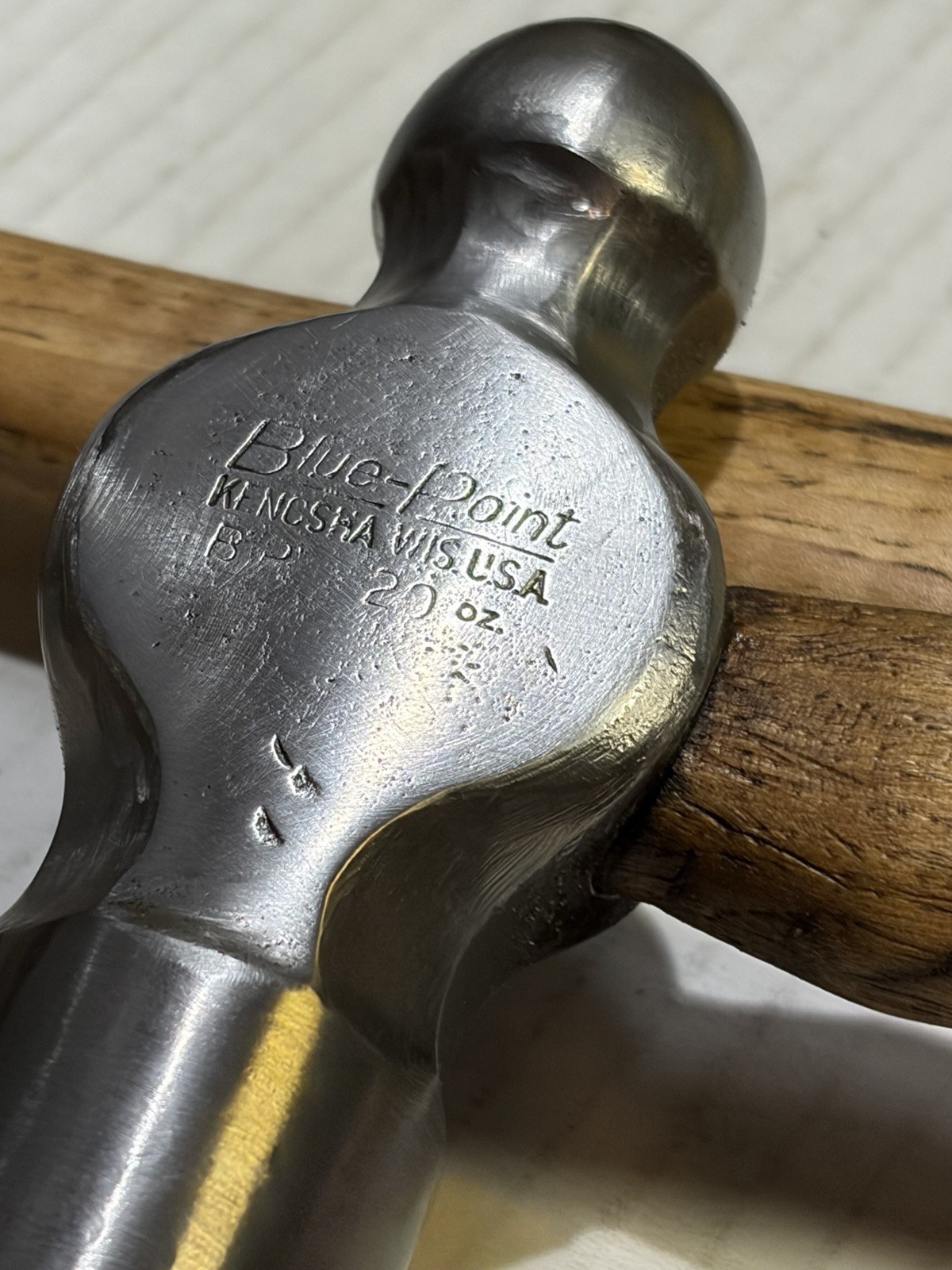 Vintage Pair Blue Point by Snap-on Hammers 20oz/24oz Kenosha Wis. USA