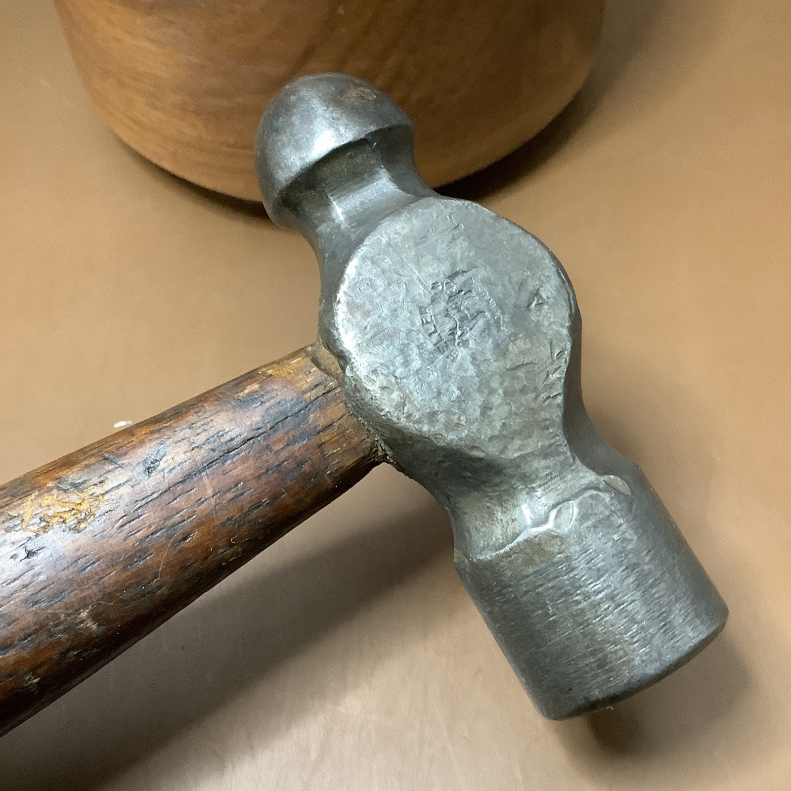 Vintage Small Heller Ball Peen Hammer 9.5 Ounces Total Weight Horse Logo USA