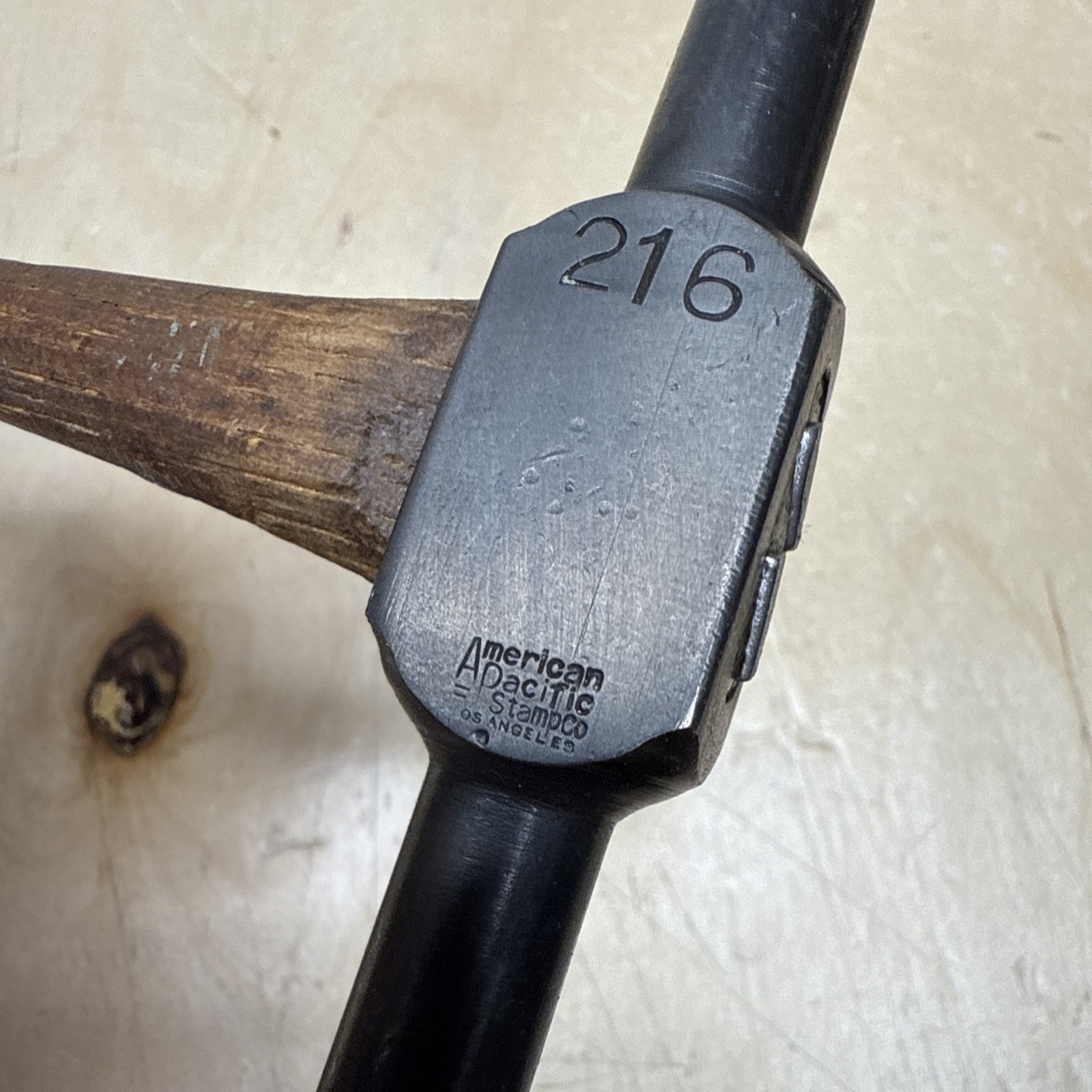 Vintage American Pacific Stamp Co Los Angeles 216 Hammer 6.6oz Punch Planishing