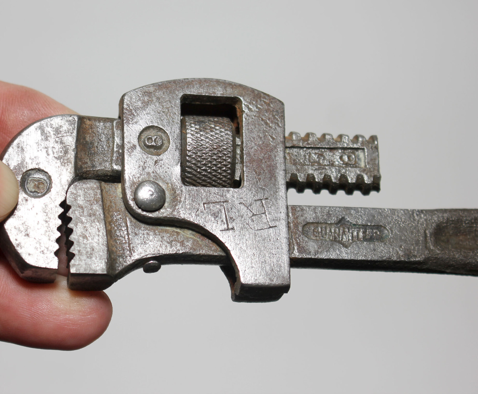 Vintage 8″ Adjustable Stillson Pipe Wrench Drop Forged Steel Made in USA