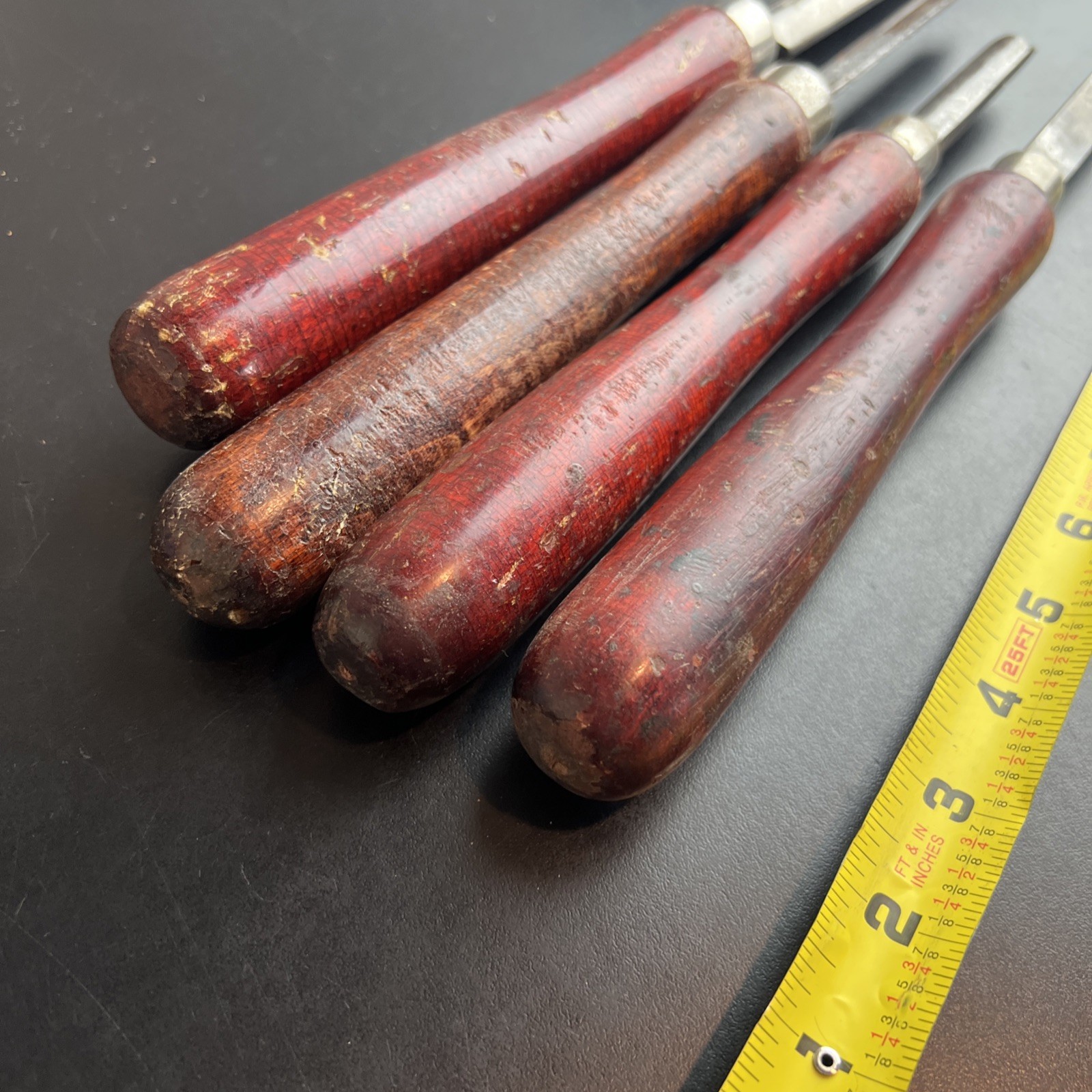 Vintage Craftsman Tools 4 Piece 12″ Wood Lathe Turning Tools 4 Different Styles