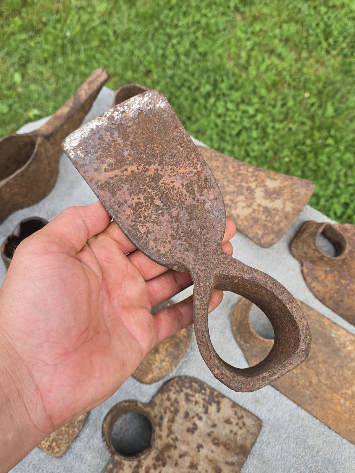 Vtg Grub Hoe Digging Farm Garden Adze Cultivator Plantation Old Tool Head Lot