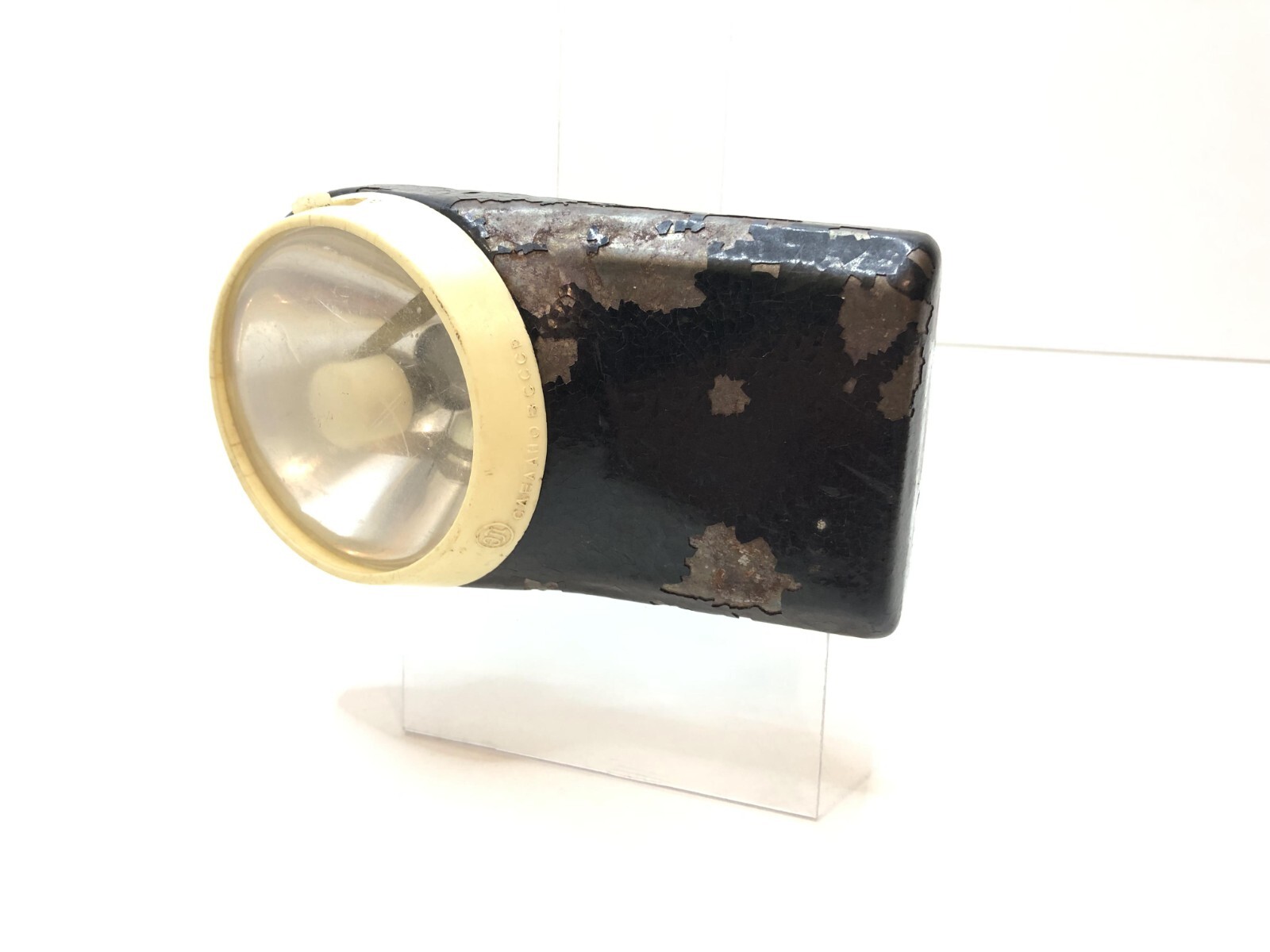 flashlight metal USSR retro Soviet vintage original black