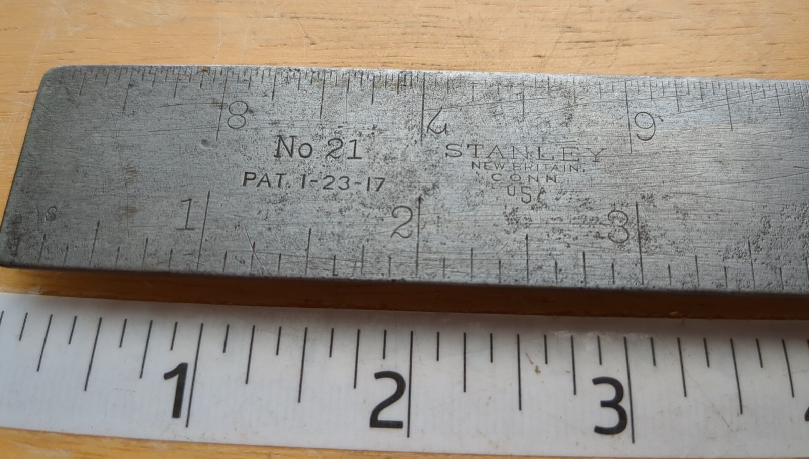 Stanley No. 21, 9″ Combination Square, Pat. 1-23-17