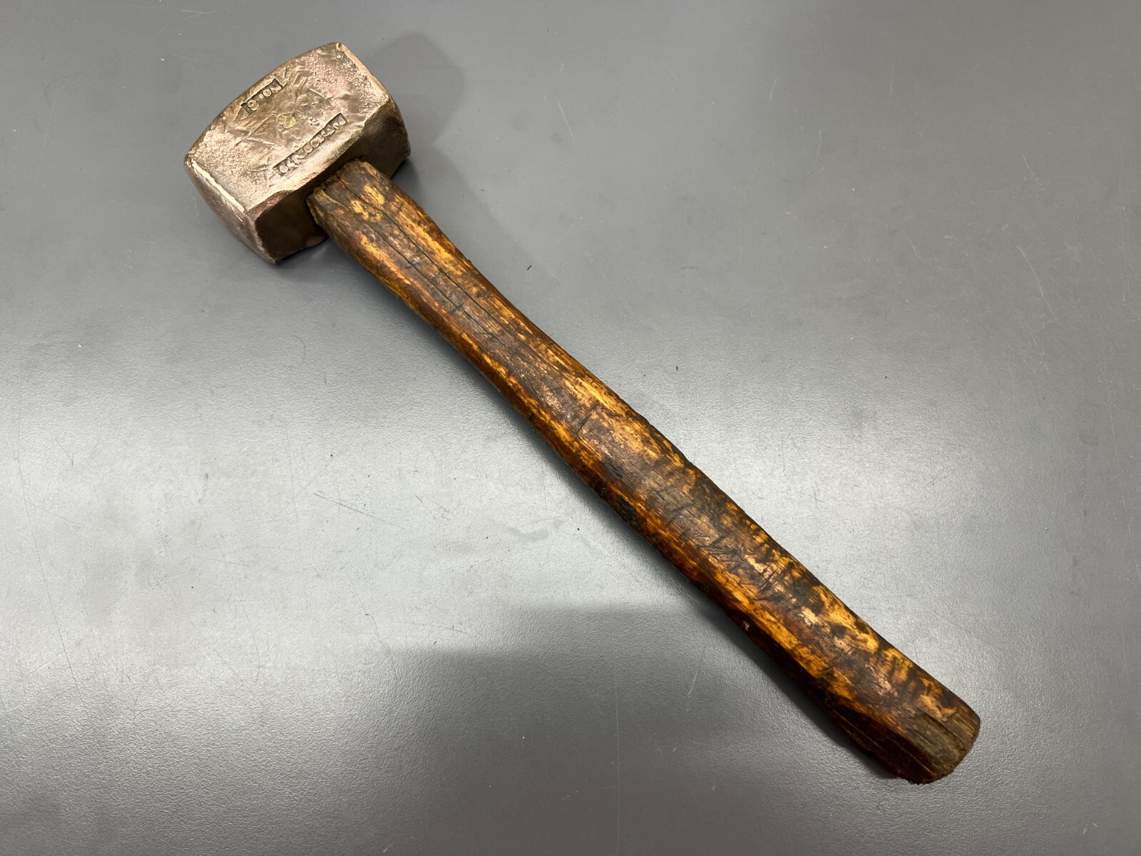 (H1) VINTAGE LAST LONG SAFETY HAMMER NO. 6 32 OZ. COPPER NON-SPARKING – USA