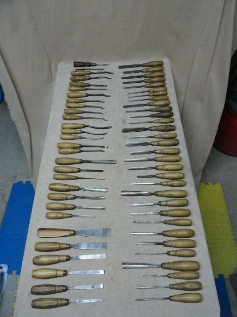 Chisel Set Mostly Addis w/ Cleff Taylor Buck Vintage 60 pc w/ Original Cases