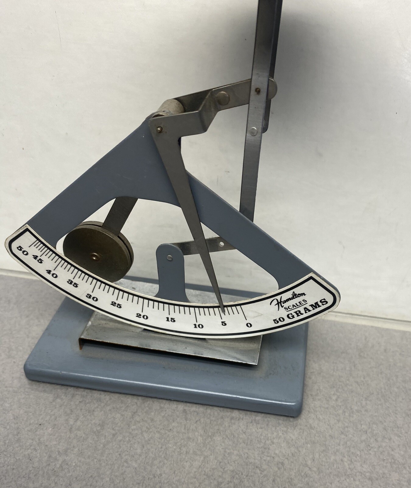 Vintage Hamilton Desk Scale 50 Grams Metal Mechanical
