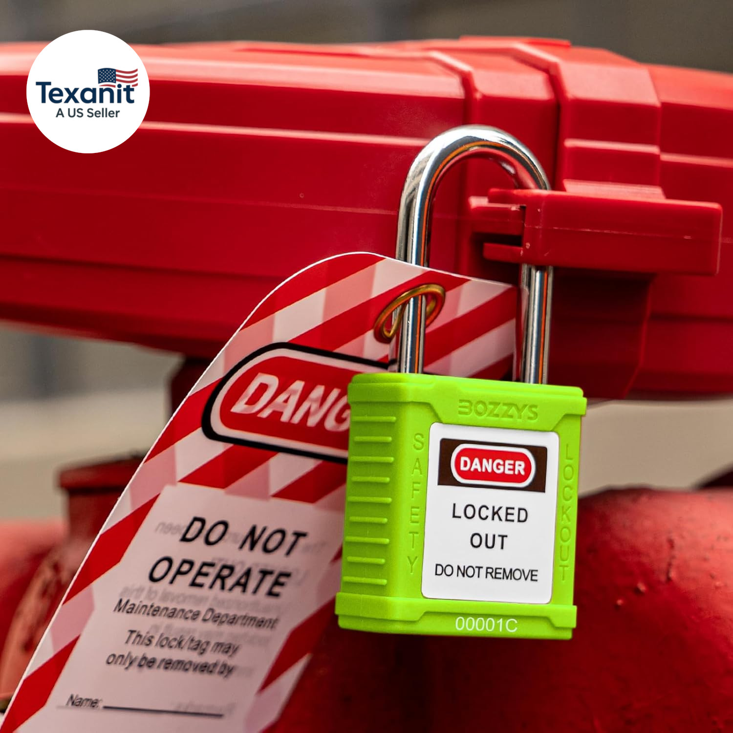 Lockout Tagout Locks with 2 Master Keys｜12-Pack Green OSHA Loto Lock｜Keyed Diffe