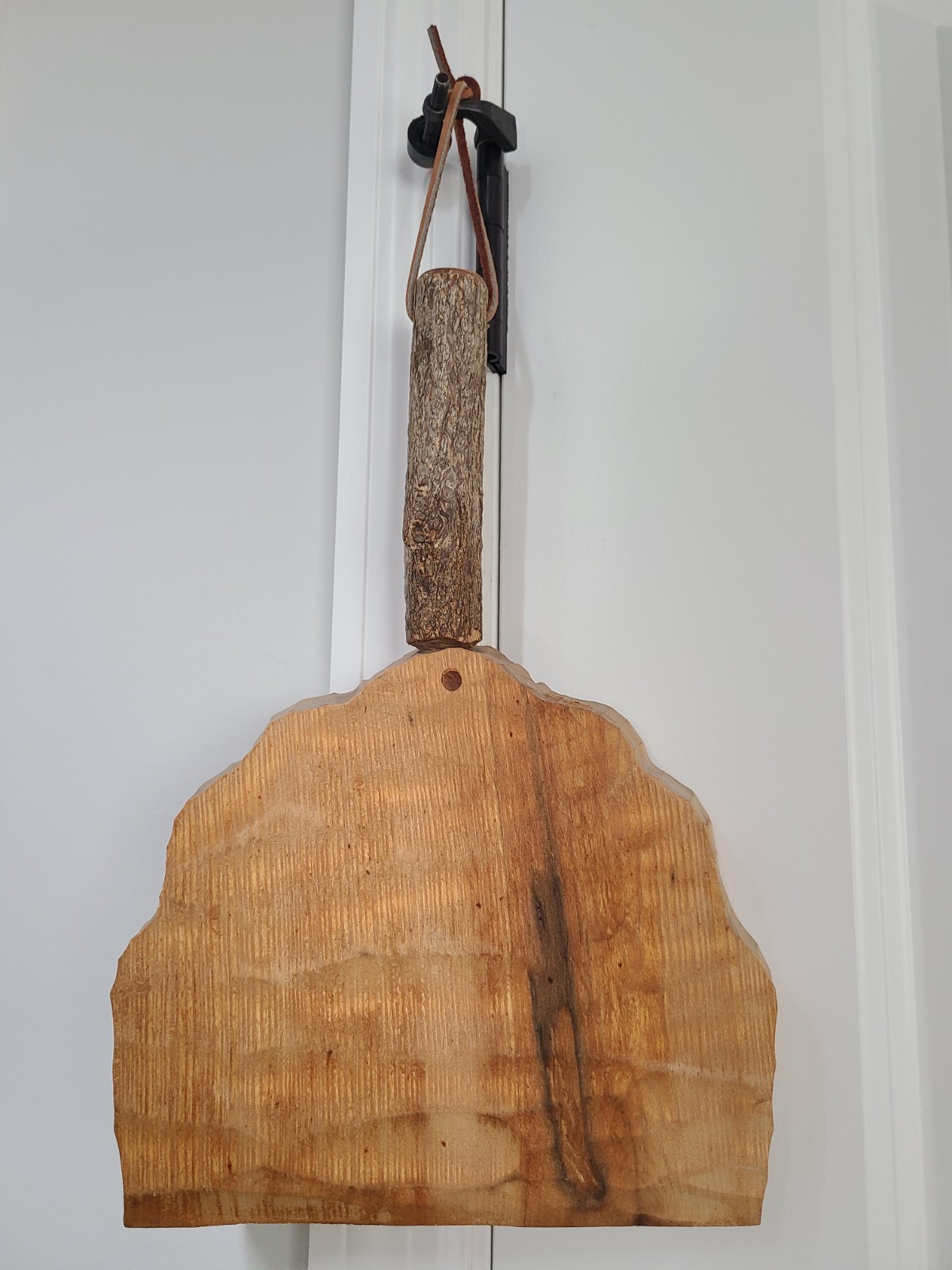 Hand carved wood craft shovel dust Vintage 1 Foot Tall Decor Or Real Use