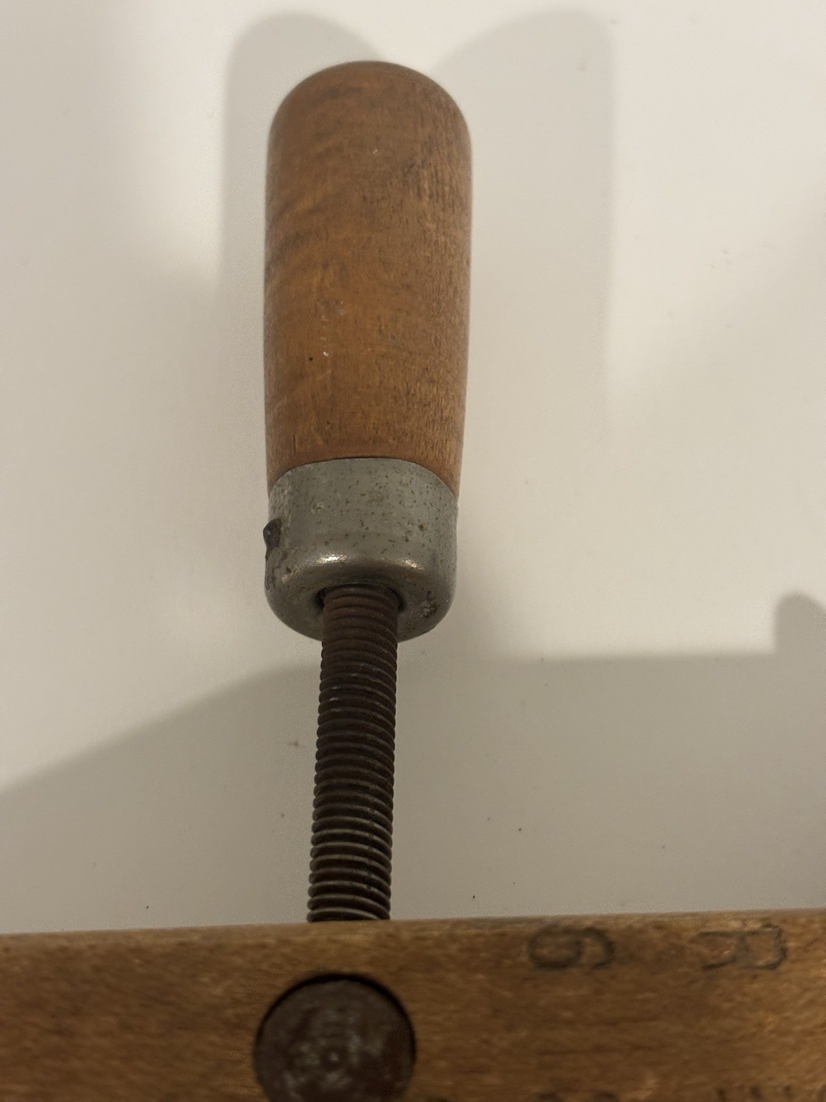 Vintage Wetzler Wood Hand Screw Clamps Pair 6” Jaws Long Island City NY