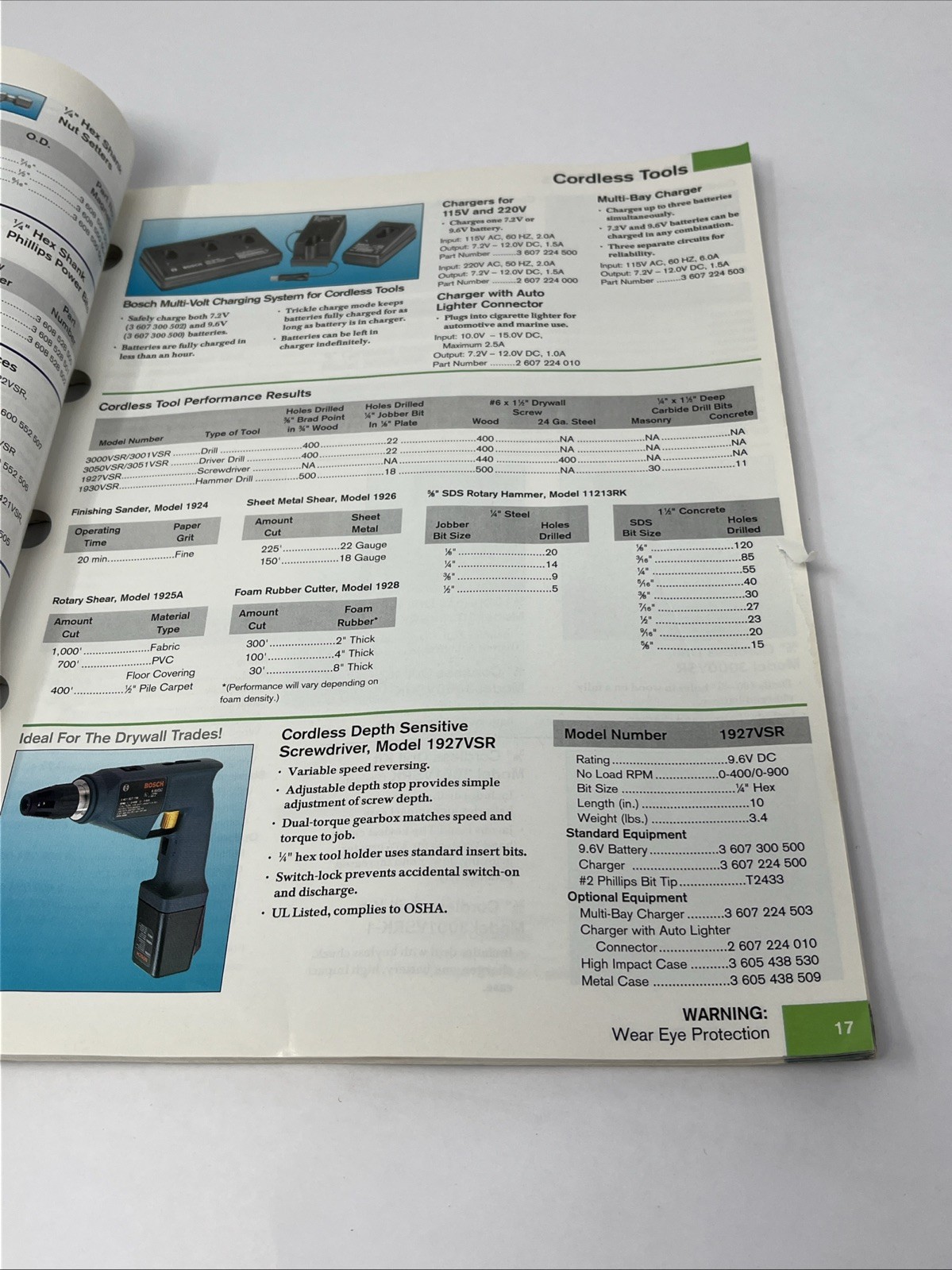 Original Vintage Catalog1992 BOSCH – precision power tolls & accessories; 138pgs