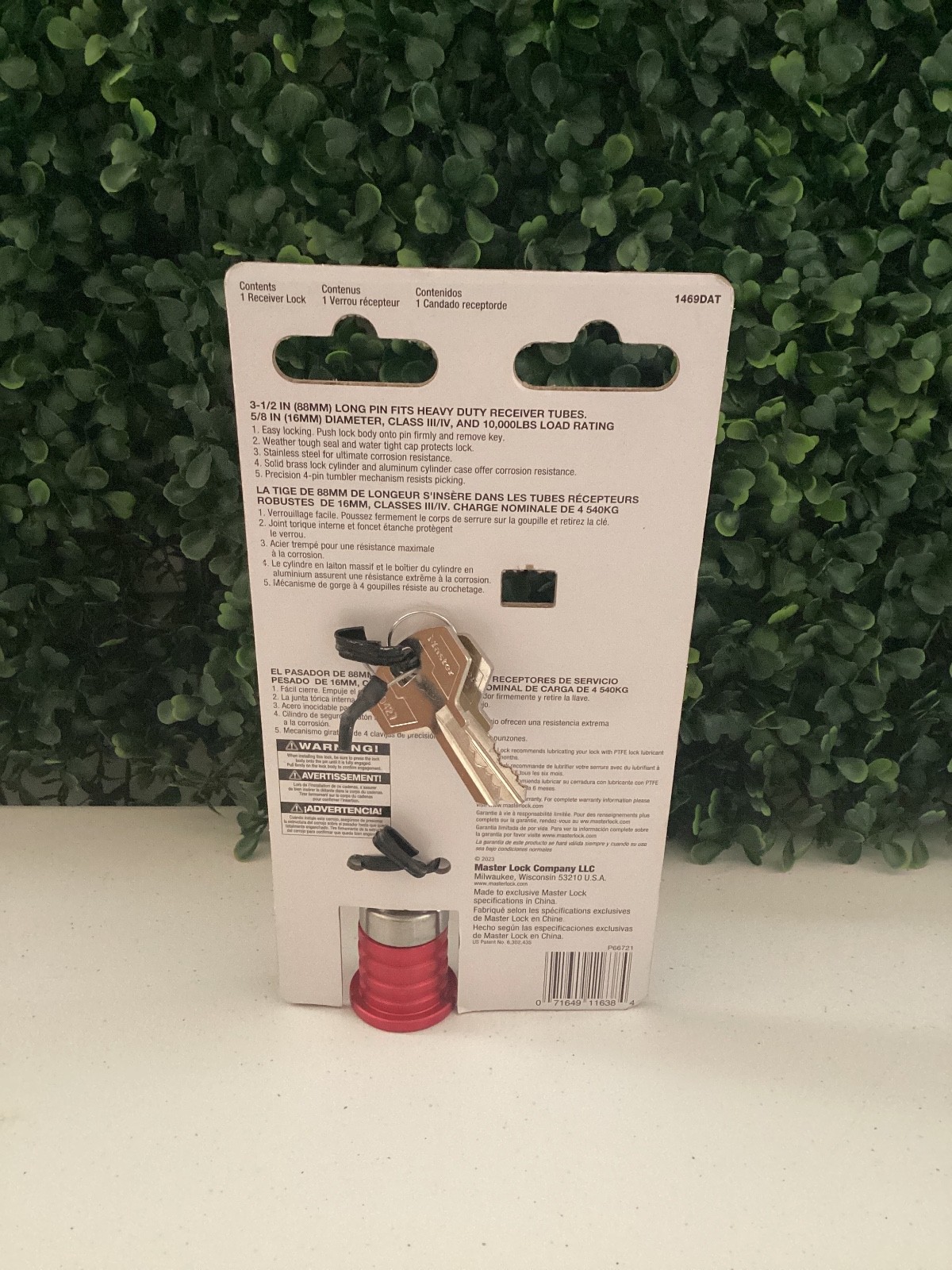 Master Lock Stainless Steel Adjustable Receiver Lock