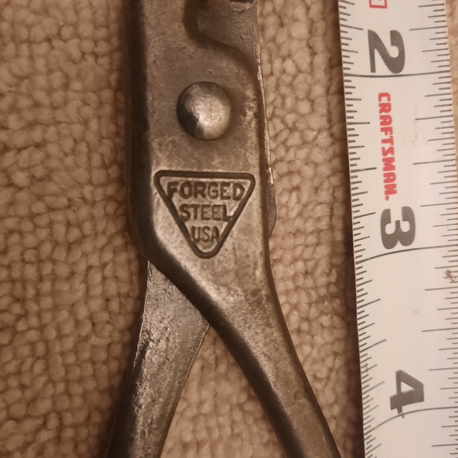 Vintage FORGED STEEL, USA Needle Nose Pliers With Wire Cutter 6 1/4” Long