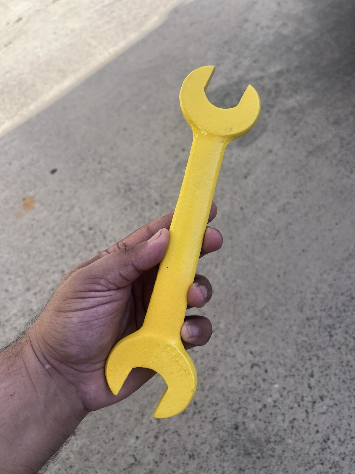 Vintage Yellow Decor 8.5in Open Ended Wrench