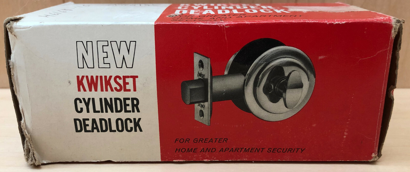 Vintage Kwikset Double Cylinder Deadlock #685 5L U.S.5 Antique Brass Finish NEW