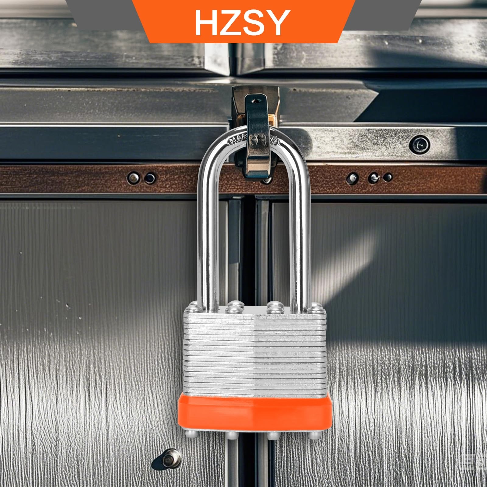 HZSY Padlocks Keyed Alike, Pack of 12, Laminated Steel Keyed Lock 19/16″, 40m…