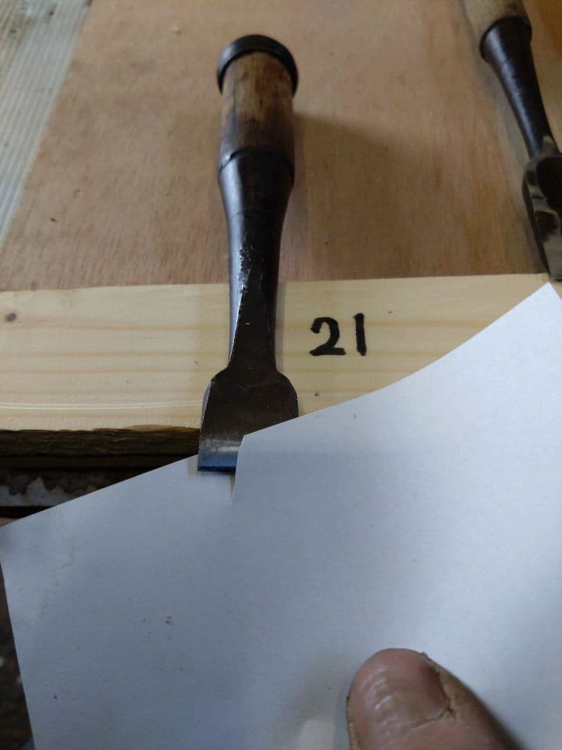 Lot of 6 Restored Japanese Chisels Oire Nomi Set Sharpened Woodworking W/Pouch