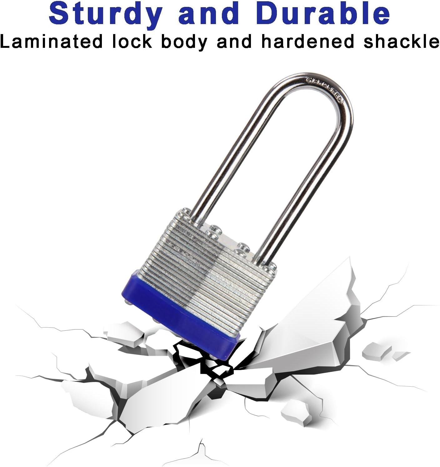 Easy Grip Huge Handle Padlocks – 2PCS Keyed Alike, Perfect for Outdoor Use