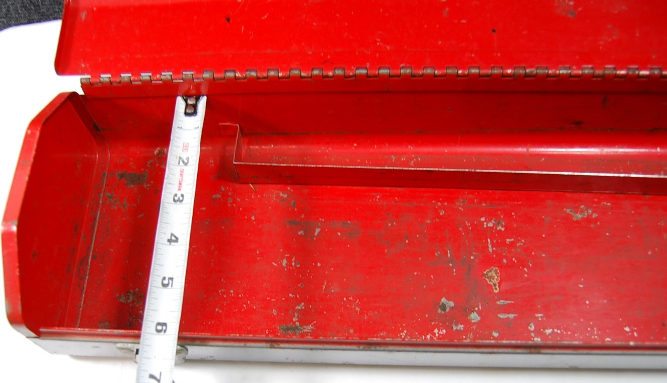 Craftsman USA 1950s Vintage Tool Box Tombstone Metal with Socket Tray RARE HTF