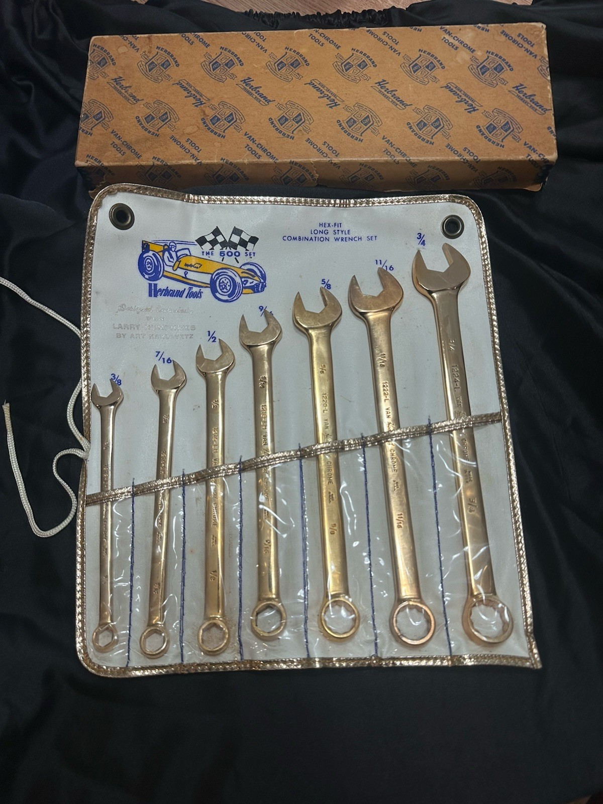 Herbrand Tools The 500 Set Commenorative Gold Plated Wrench Set. 1950’s Rare Set