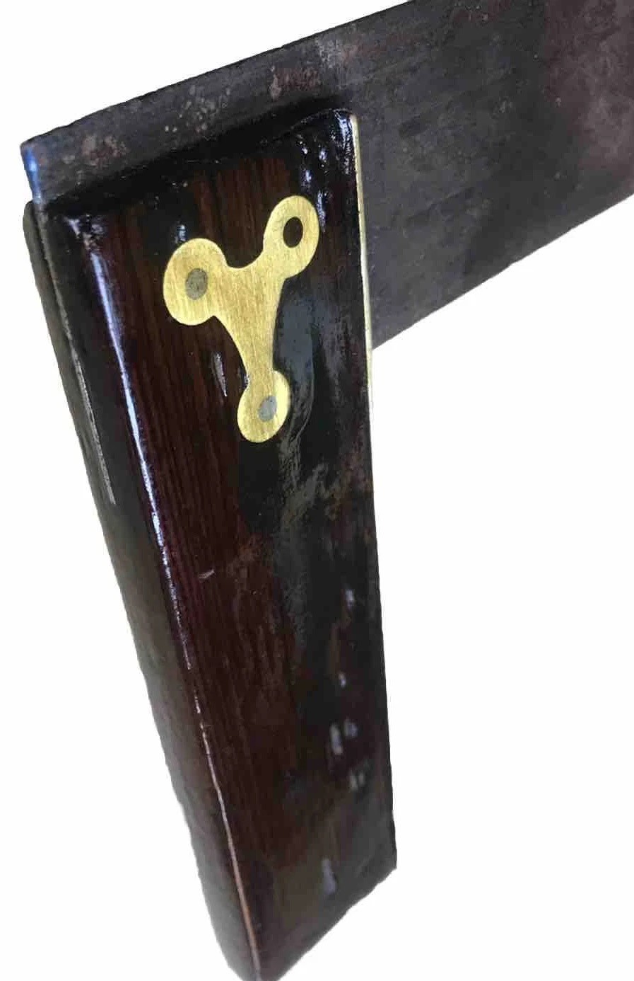 Brass and Rosewood 9” Try Square Old Antique Measuring Tools