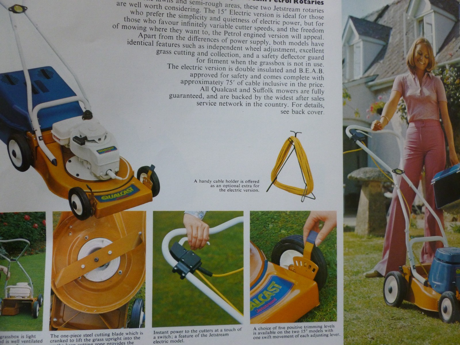 Qualcast Lawnmower Illustrated Brochure 1975
