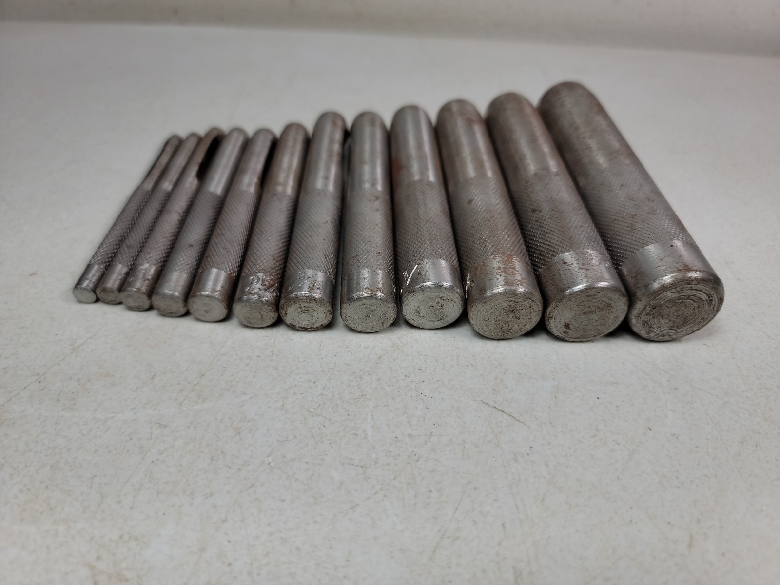 Lot of 12 Vintage Leather Hole Punch 1/8″ – 3/4″ Widths