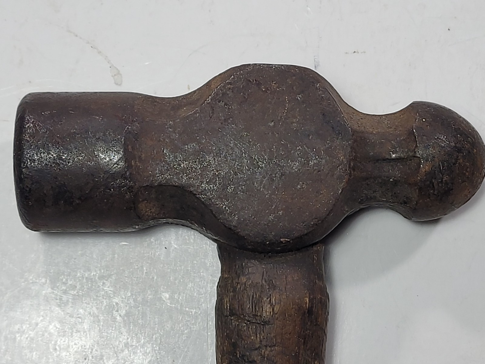 Vintage Unbranded Ball Peen Hammer Hand Tools Steel Wood Handle