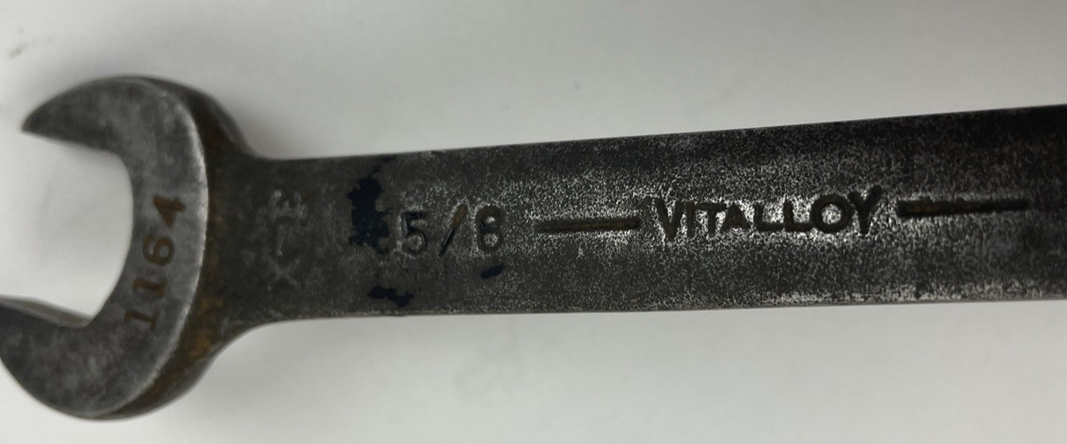 VINTAGE Billings 5/8″ VITALLOY # 1 164 Combination Wrench Tool Made in the U.S.A