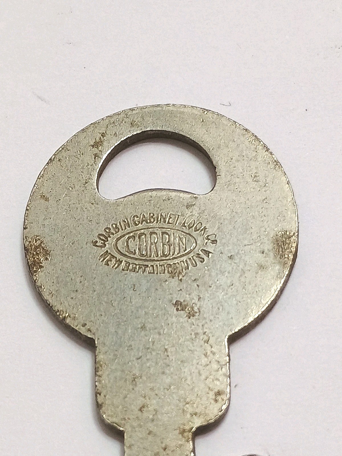Vtg Corbin Key # K107 Corbin Cabinet Lock Company New Britain CT USA, Free S&H