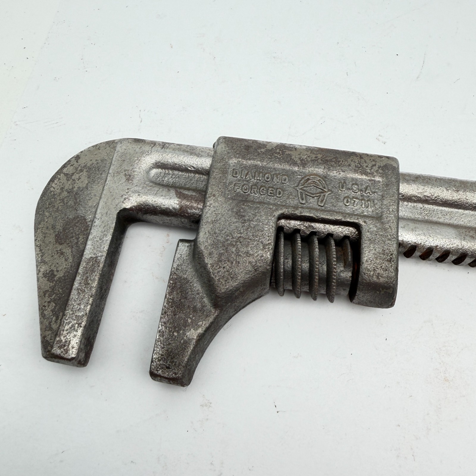 Vintage C711 11″ DIAMOND Horsehoe Adjustable Wrench – USA!