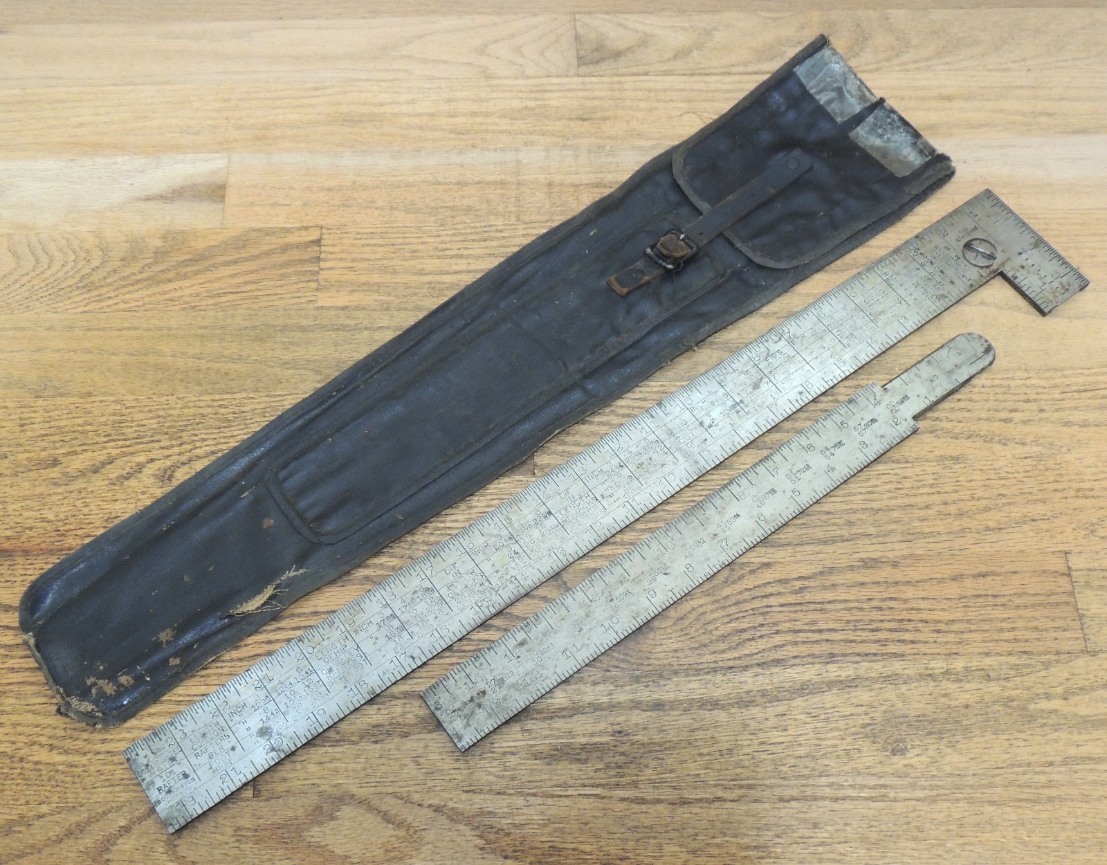 SOUTHINGTON HDWE. Co. THE STANDARD 101 TAKE DOWN RAFTER SQUARE w/POUCH-FRAMING