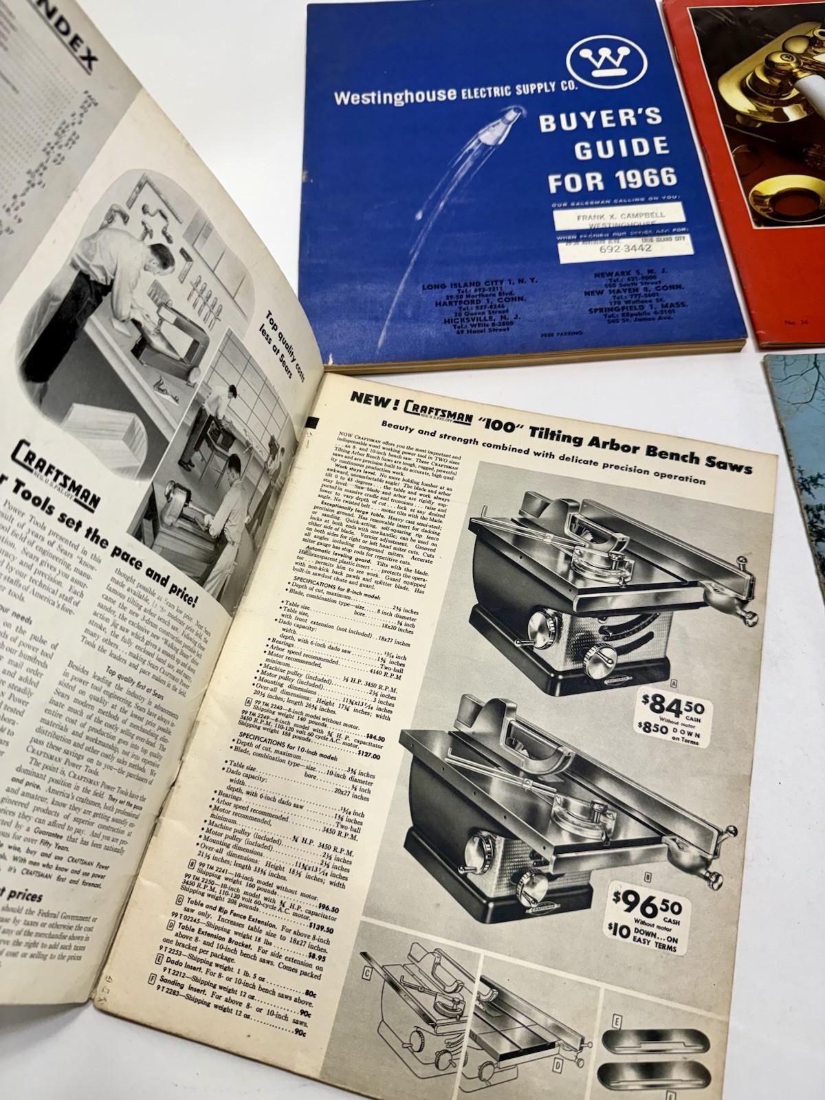 Sears Roebuck Craftsman Power Tools Catalog 1948 -Westinghouse Buyers Guide READ